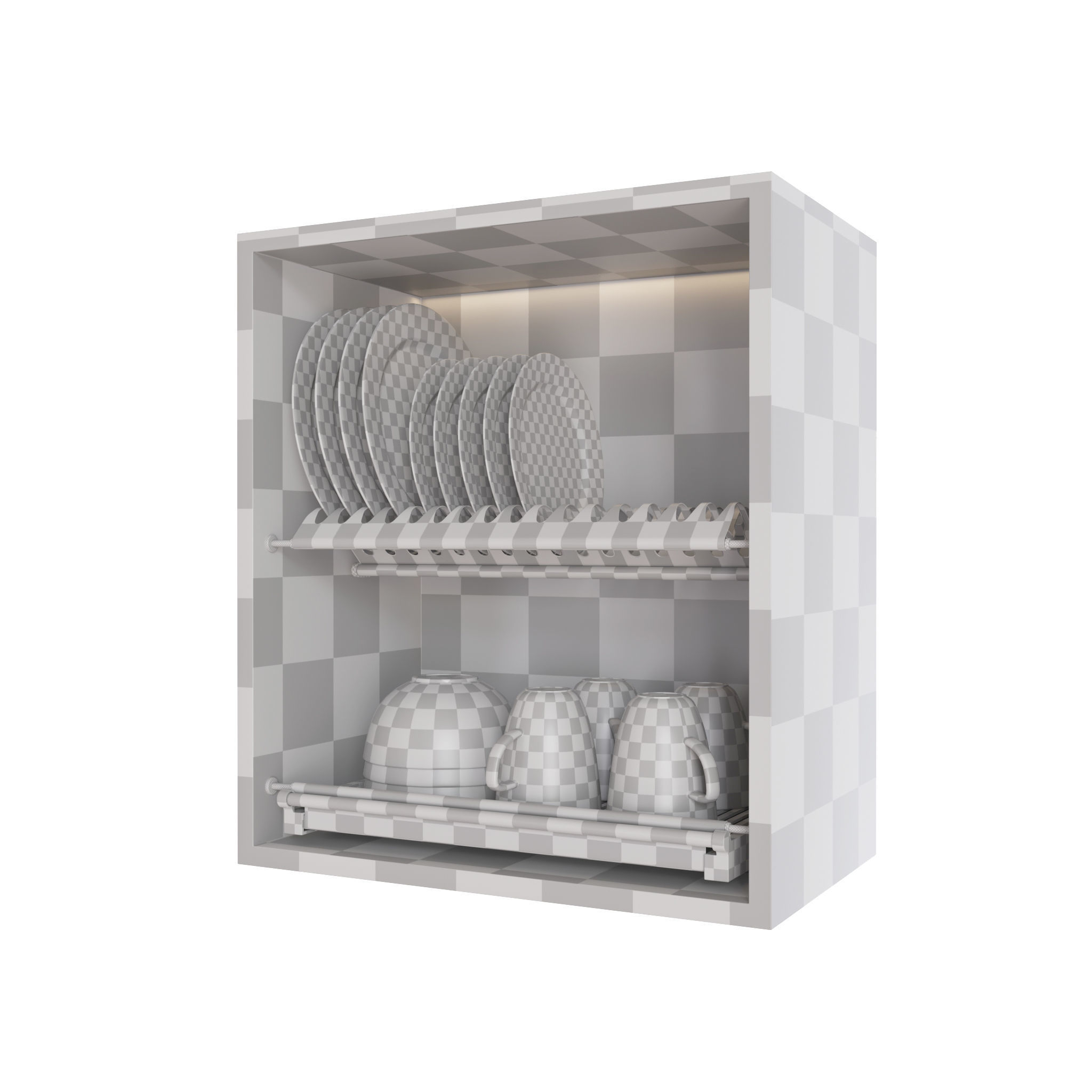 E007 304 Excel Dish Rack 3D model_2