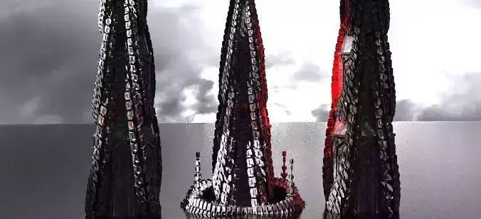 Horror Dark SpineTowers 3 versions 