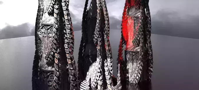 Horror Dark SpineTowers Town Kitbash 1