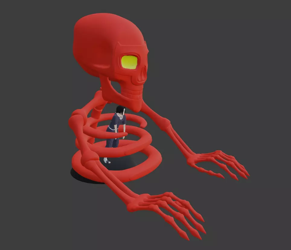 Itachi 3D print model skeleton Free 3D print model