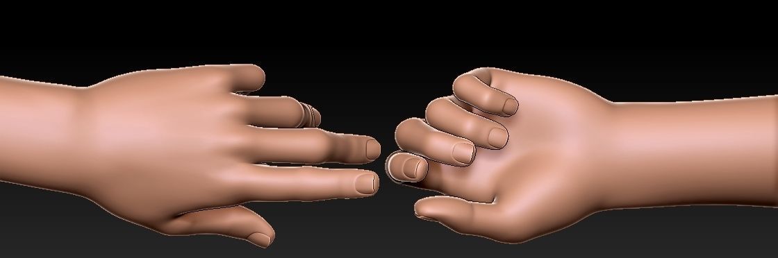 CONNECTING HANDS 3D print model_2
