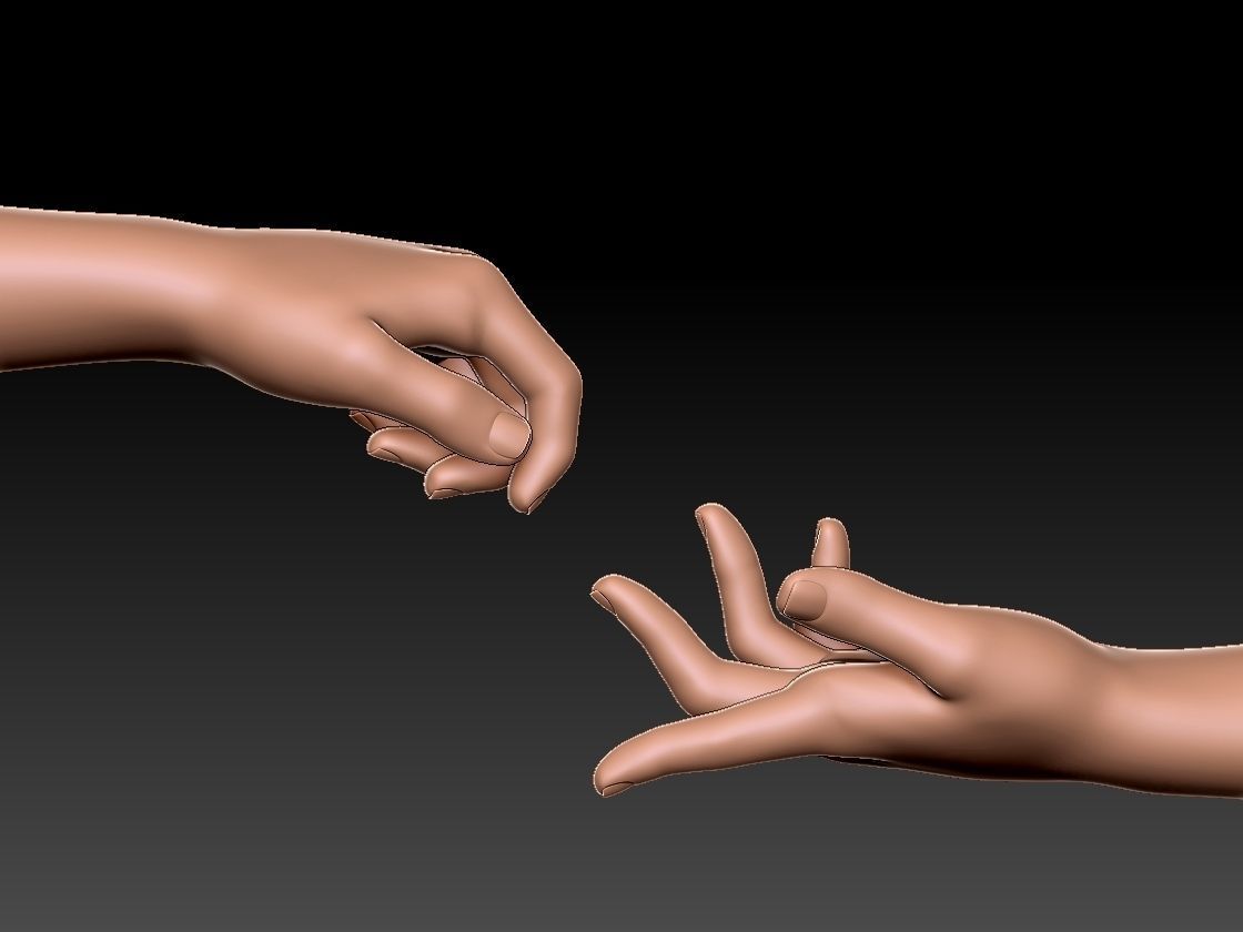 CONNECTING HANDS 3D print model_5