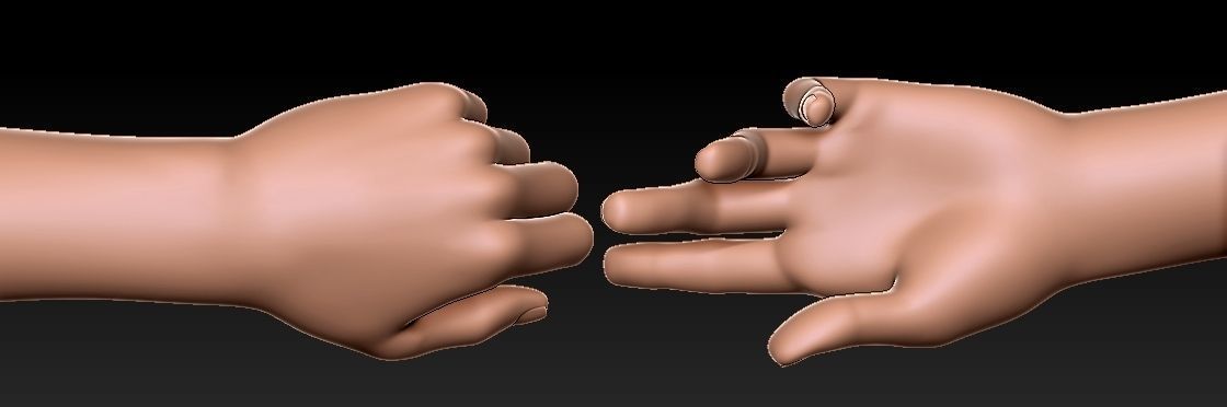 CONNECTING HANDS 3D print model_3