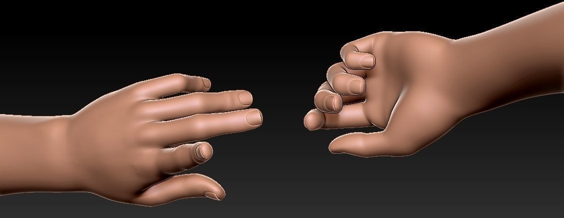 CONNECTING HANDS 3D print model_4