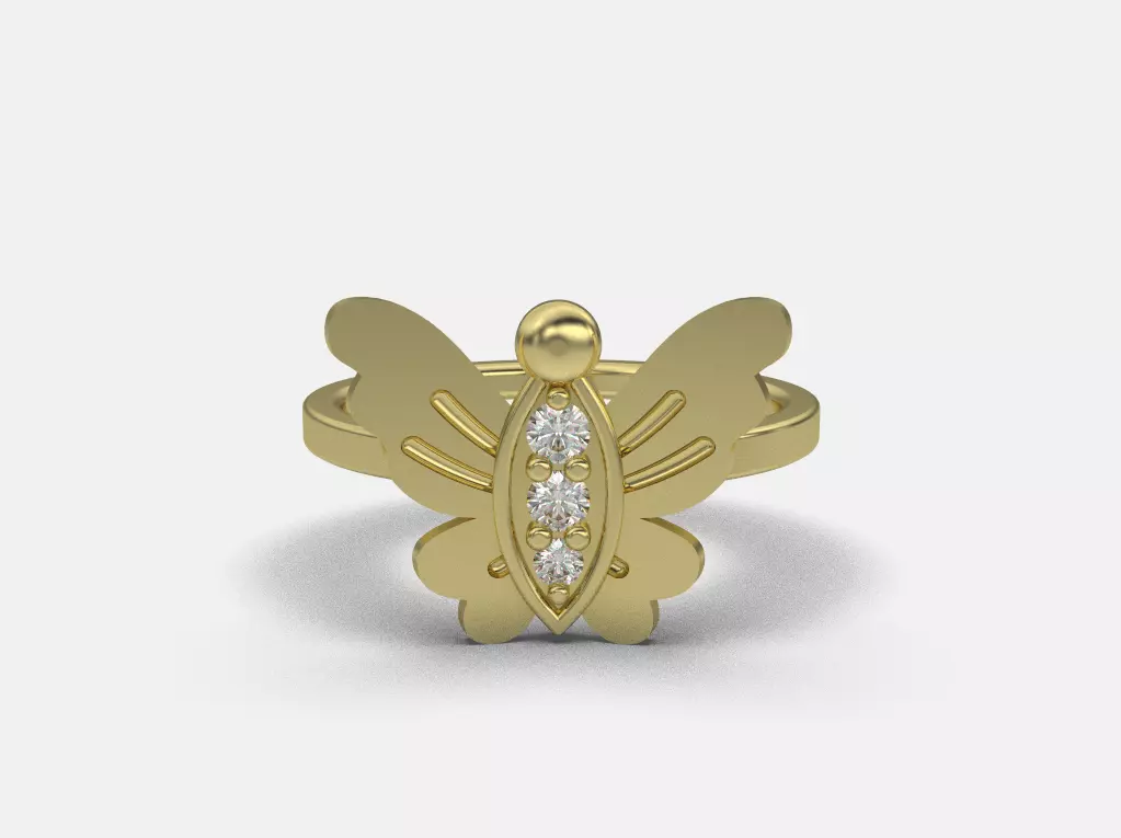 Butterfly Ring Free 3D print model