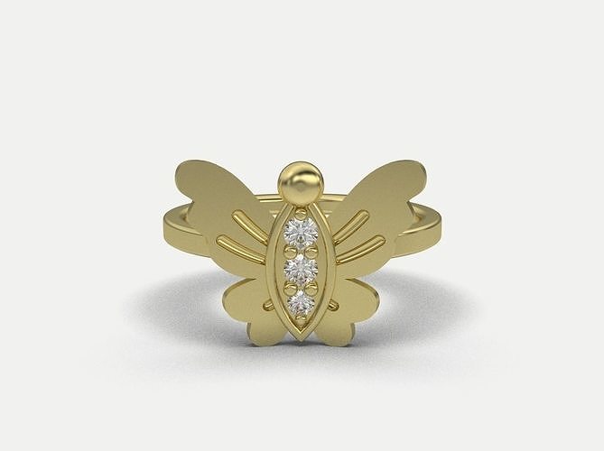 Butterfly Ring Free 3D print model
