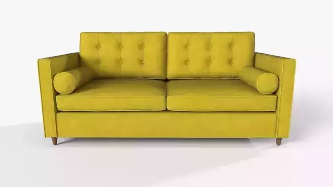 Braxton Sleeper Sofa - Bloke-Goldenrod Low-poly 3D model
