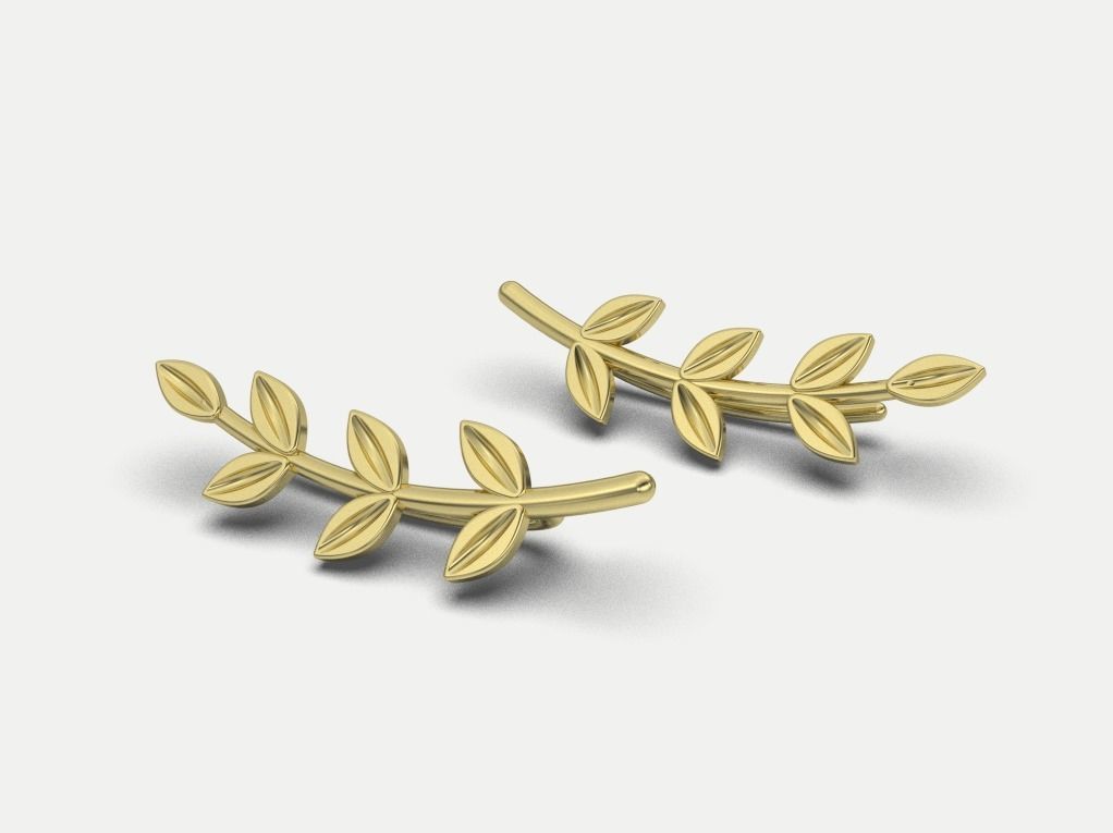 FLORAL EARRING Free 3D print model_1