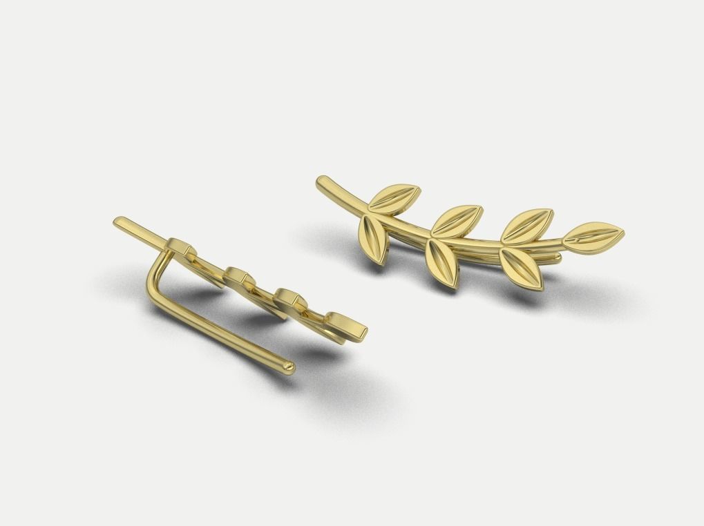 FLORAL EARRING Free 3D print model_2