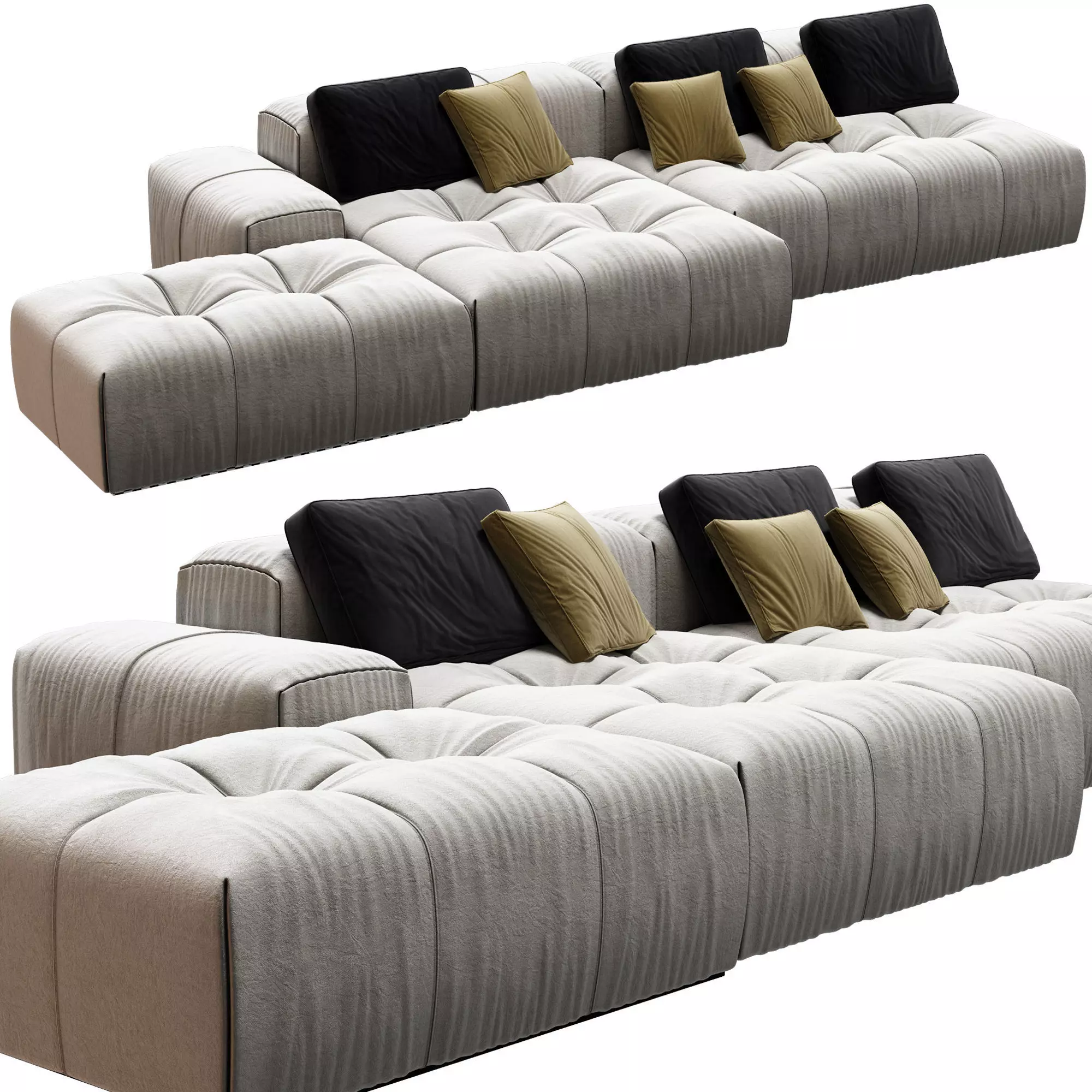 Saba Italia pixel Sofa 3D model_0