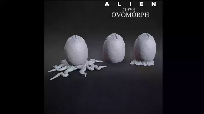 3D PRINTABLE ALIEN EGG OVOMORPH 1979 3 VARIANTS 3D print model