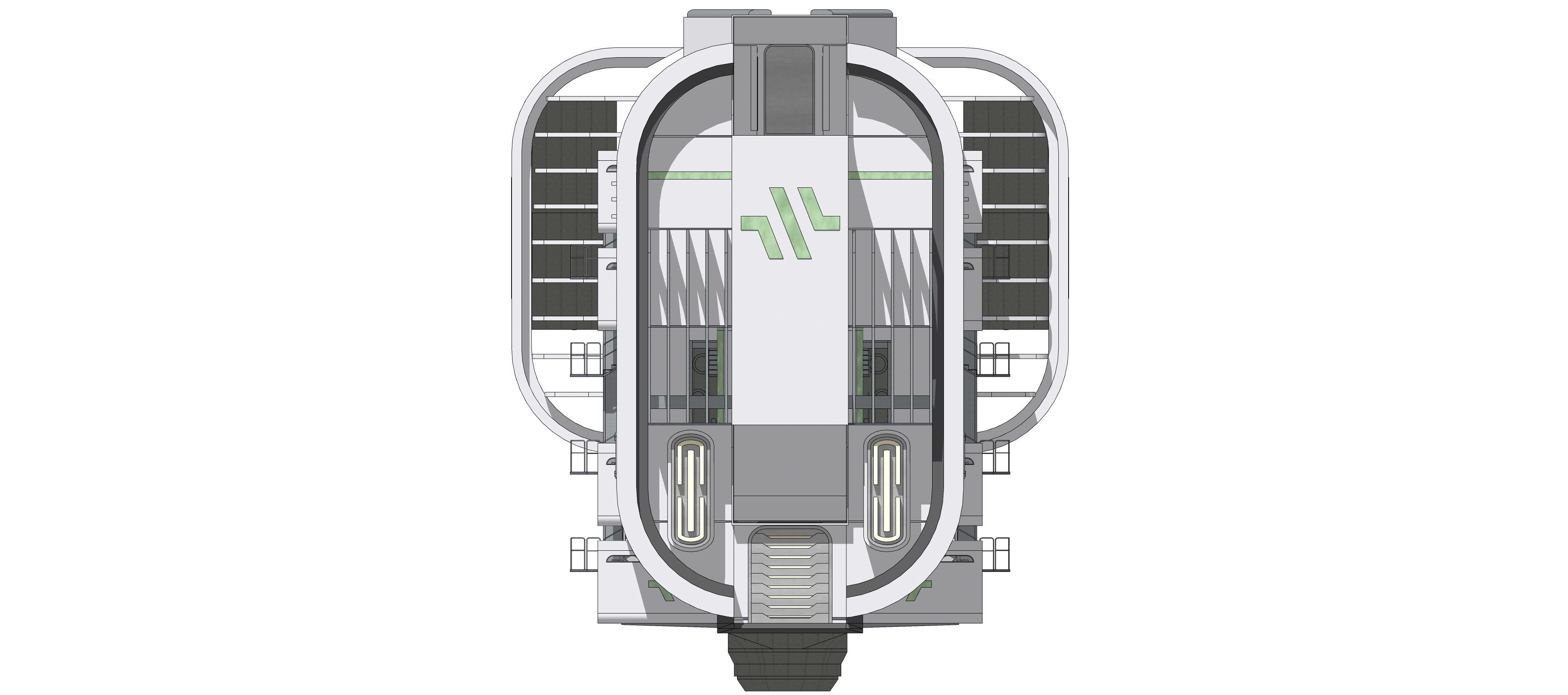 Sci-fi Airship Barge 004 3D model_21