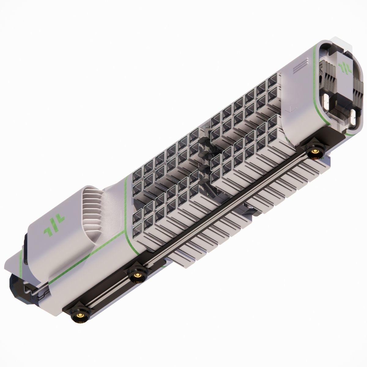 Sci-fi Airship Barge 004 3D model_3