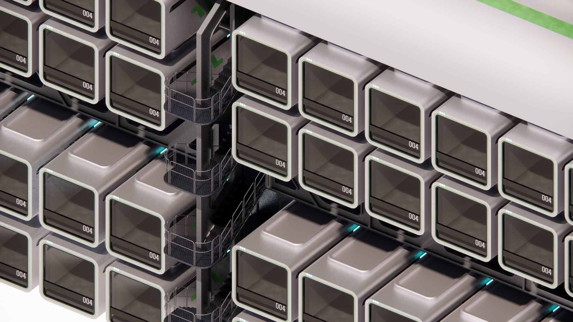 Sci-fi Airship Barge 004 3D model_14