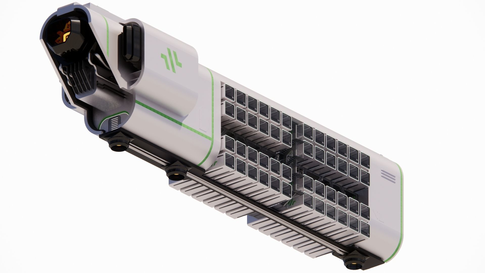 Sci-fi Airship Barge 004 3D model_6