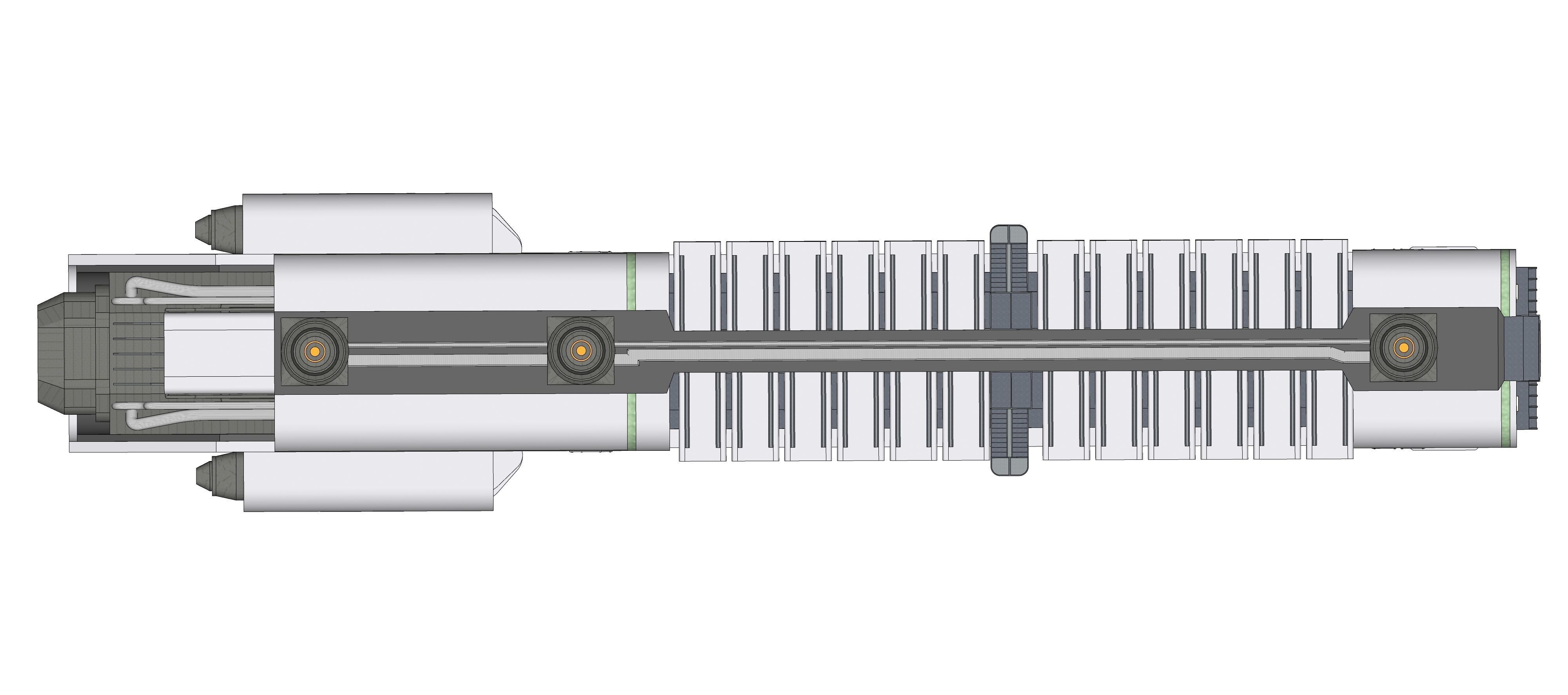 Sci-fi Airship Barge 004 3D model_24