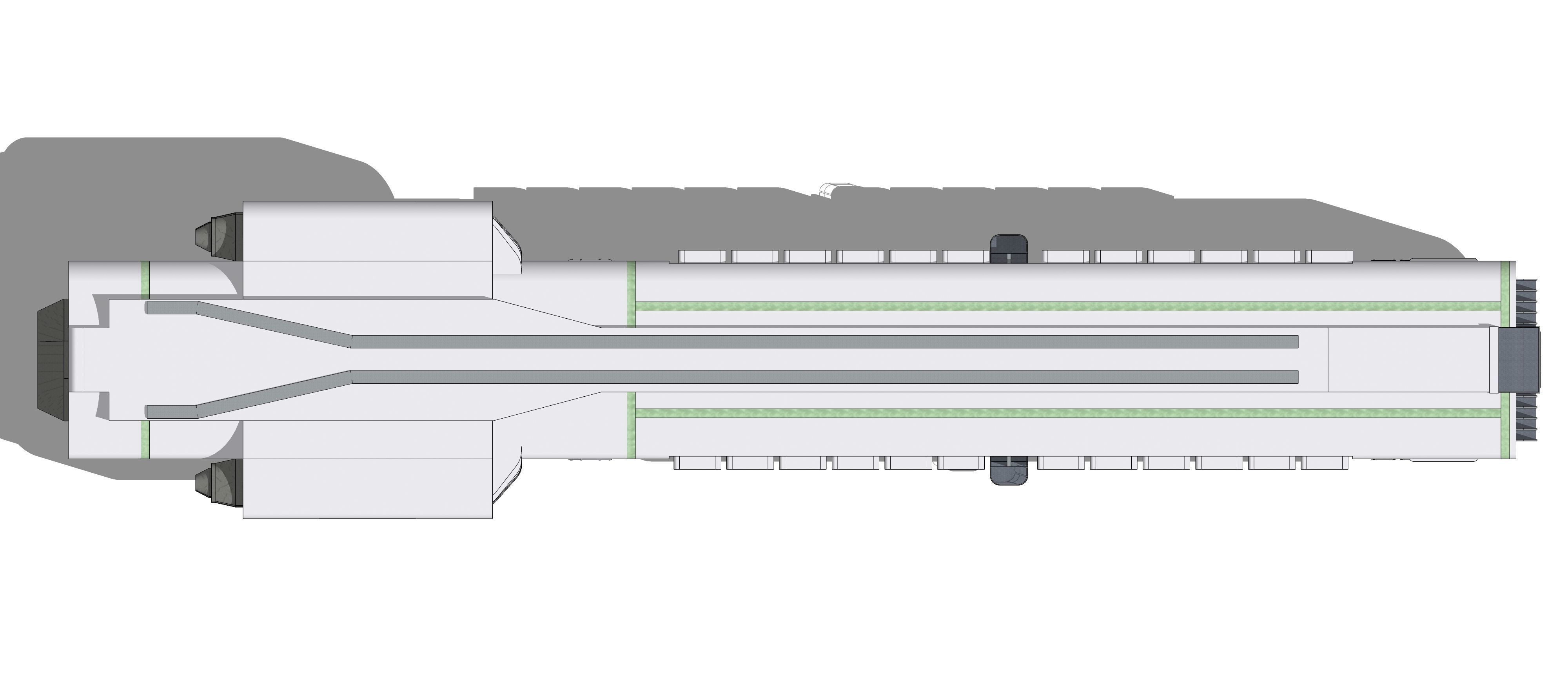 Sci-fi Airship Barge 004 3D model_23