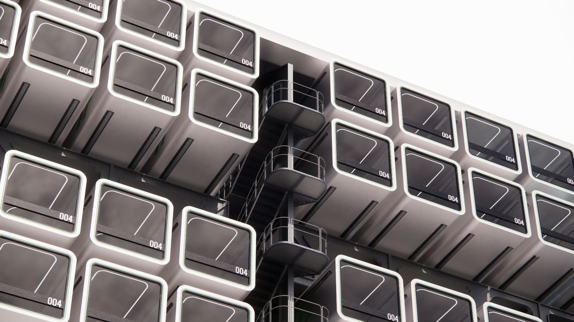 Sci-fi Airship Barge 004 3D model_15