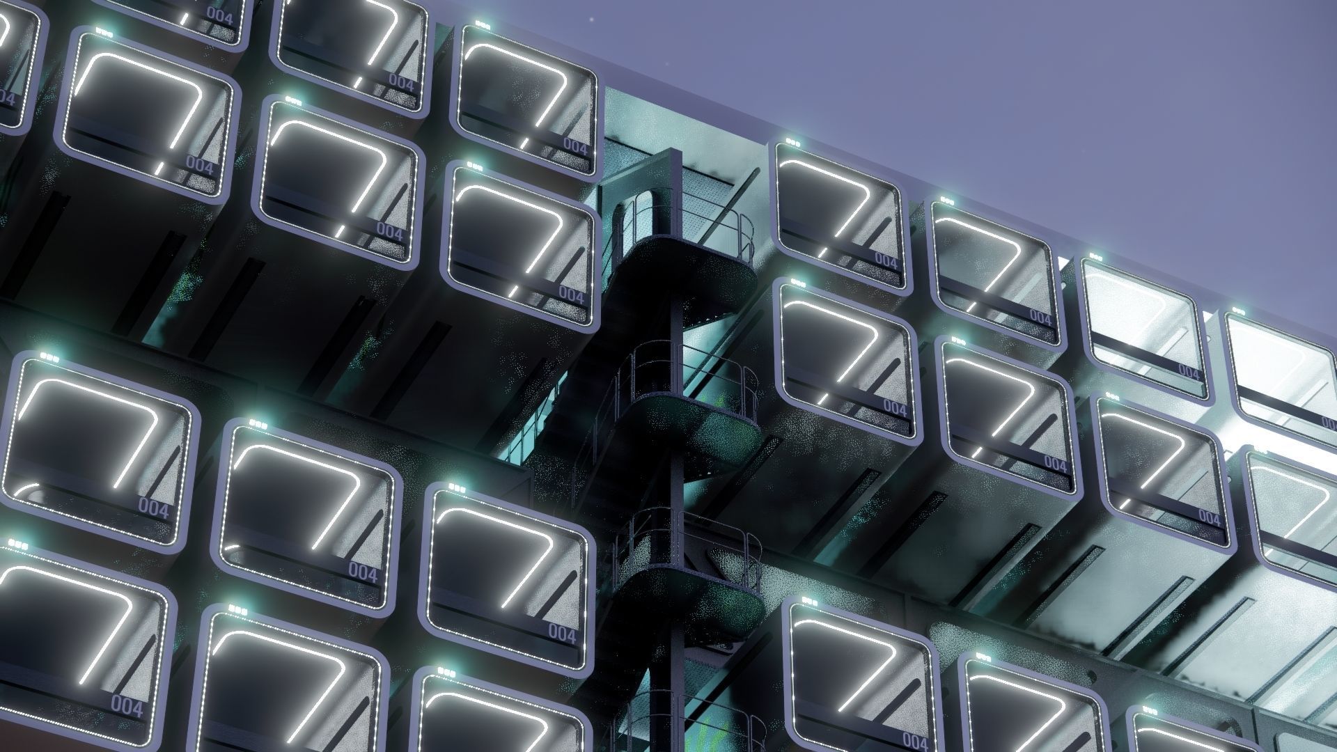 Sci-fi Airship Barge 004 3D model_17