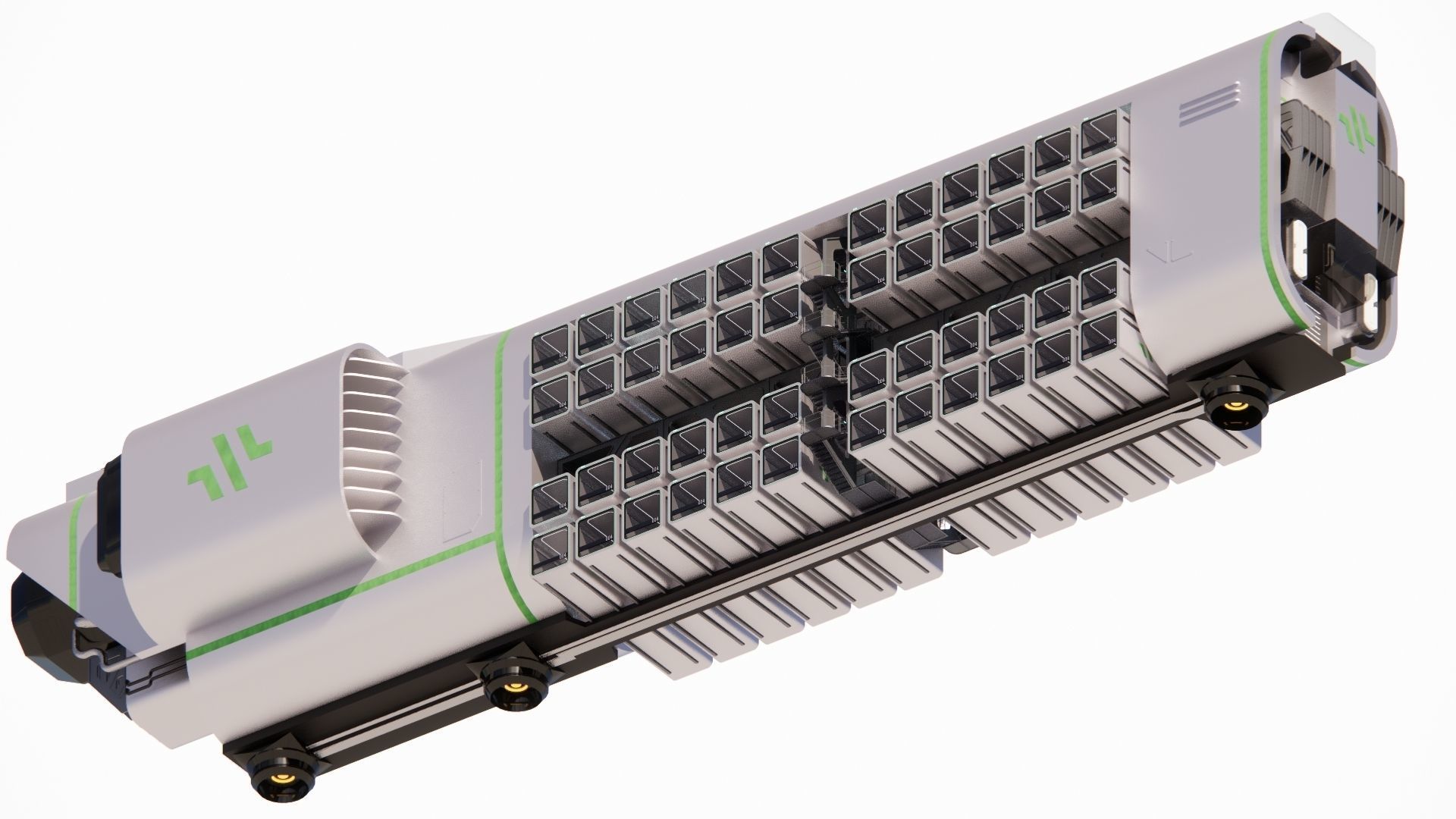 Sci-fi Airship Barge 004 3D model_4