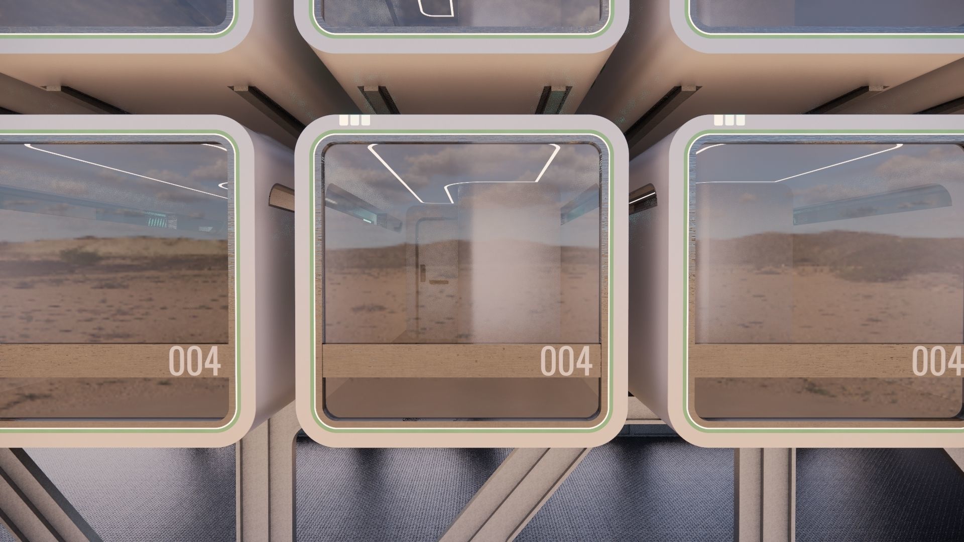 Sci-fi Airship Barge 004 3D model_11