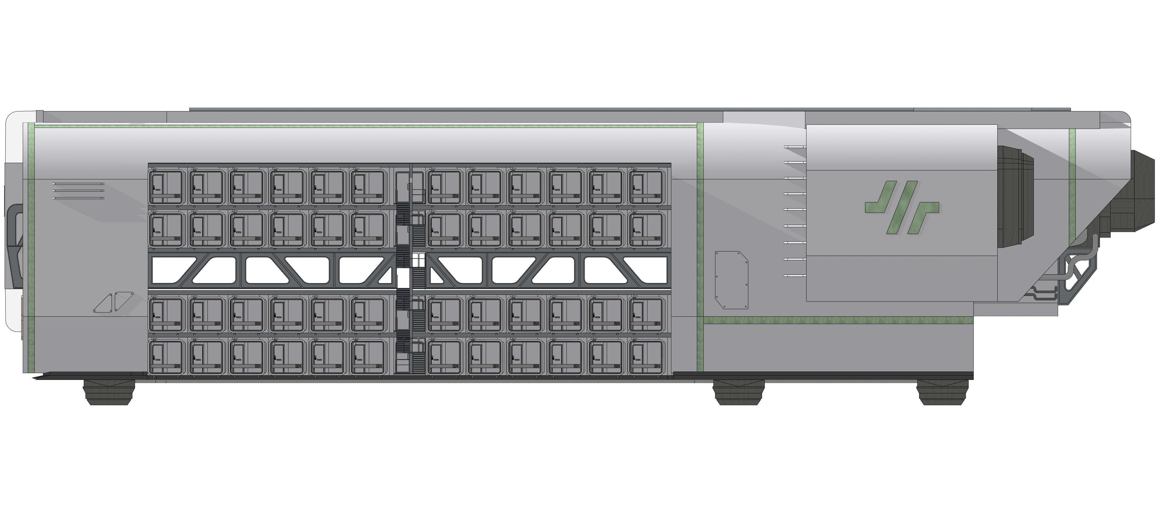 Sci-fi Airship Barge 004 3D model_20