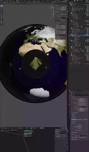 Free Basic Concave Earth Model V2  Includes extra added elements Free 3D model