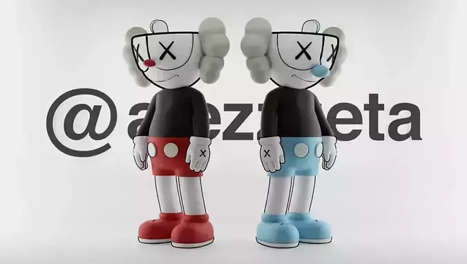 Kaws CupHead x MugMan for Print 3D print model