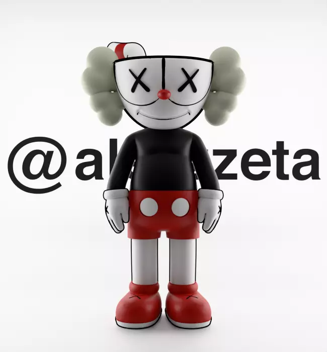 Kaws CupHead x MugMan for Print 3D model 3D printable | CGTrader