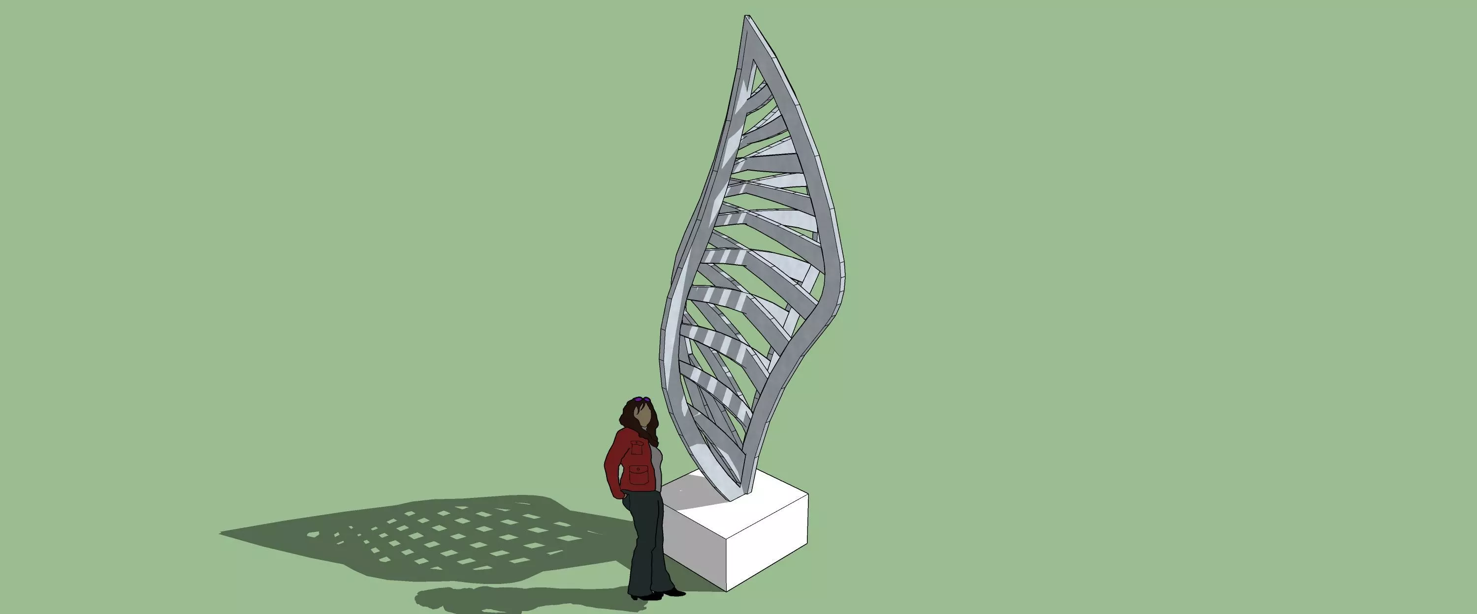 Organic steel plate artwork 3D model