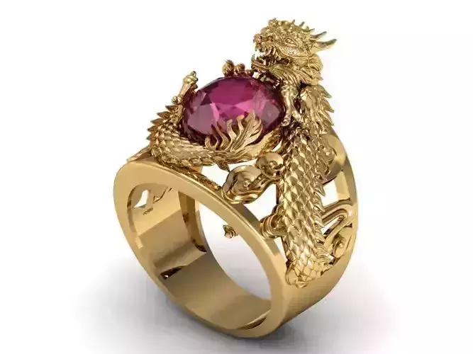 Dragon ring gem
