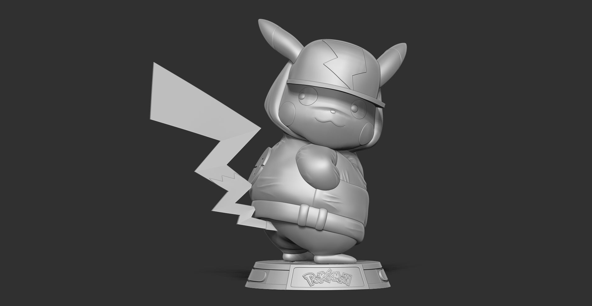 Pikachu Hip-hop 3D print model_8