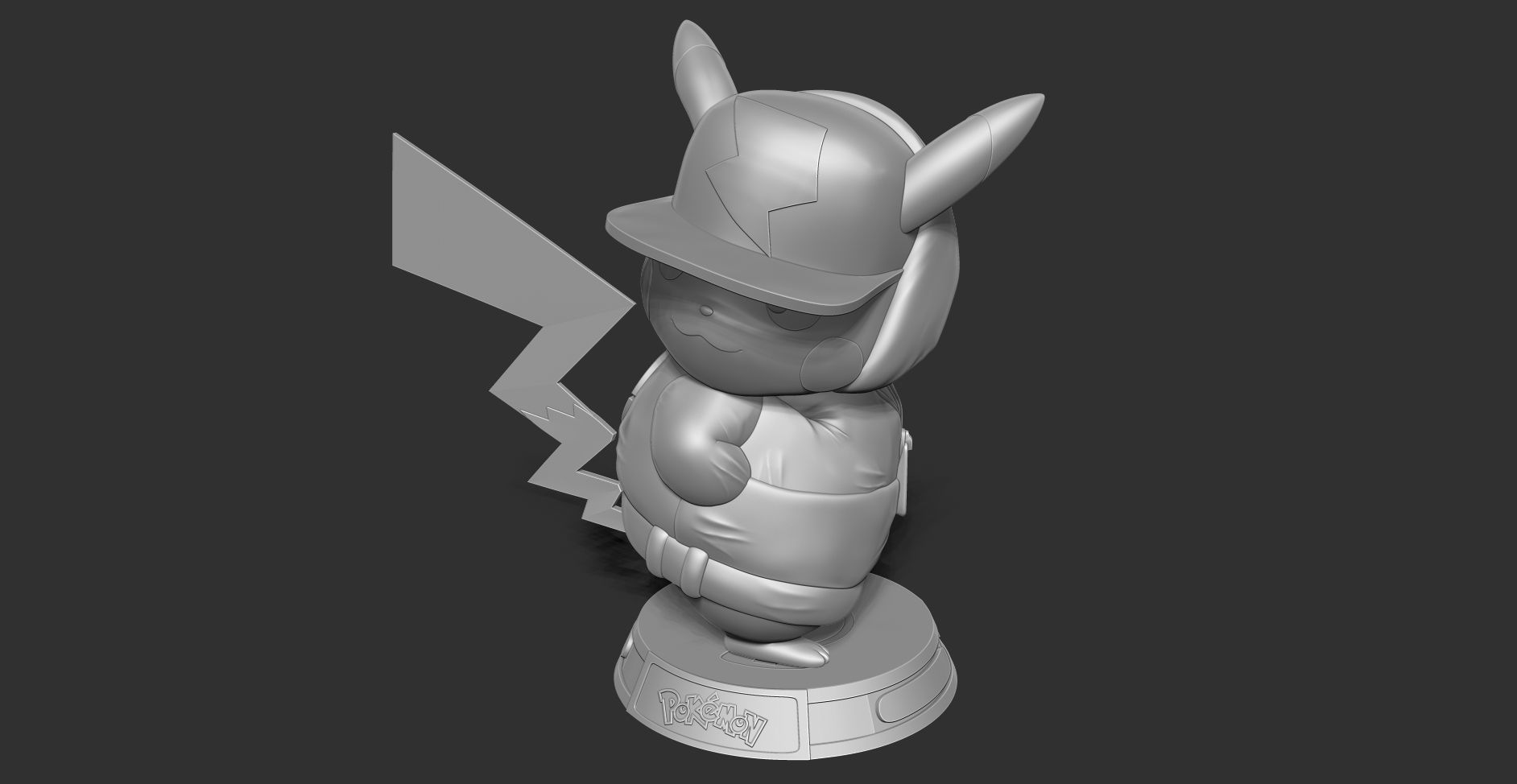 Pikachu Hip-hop 3D print model_16