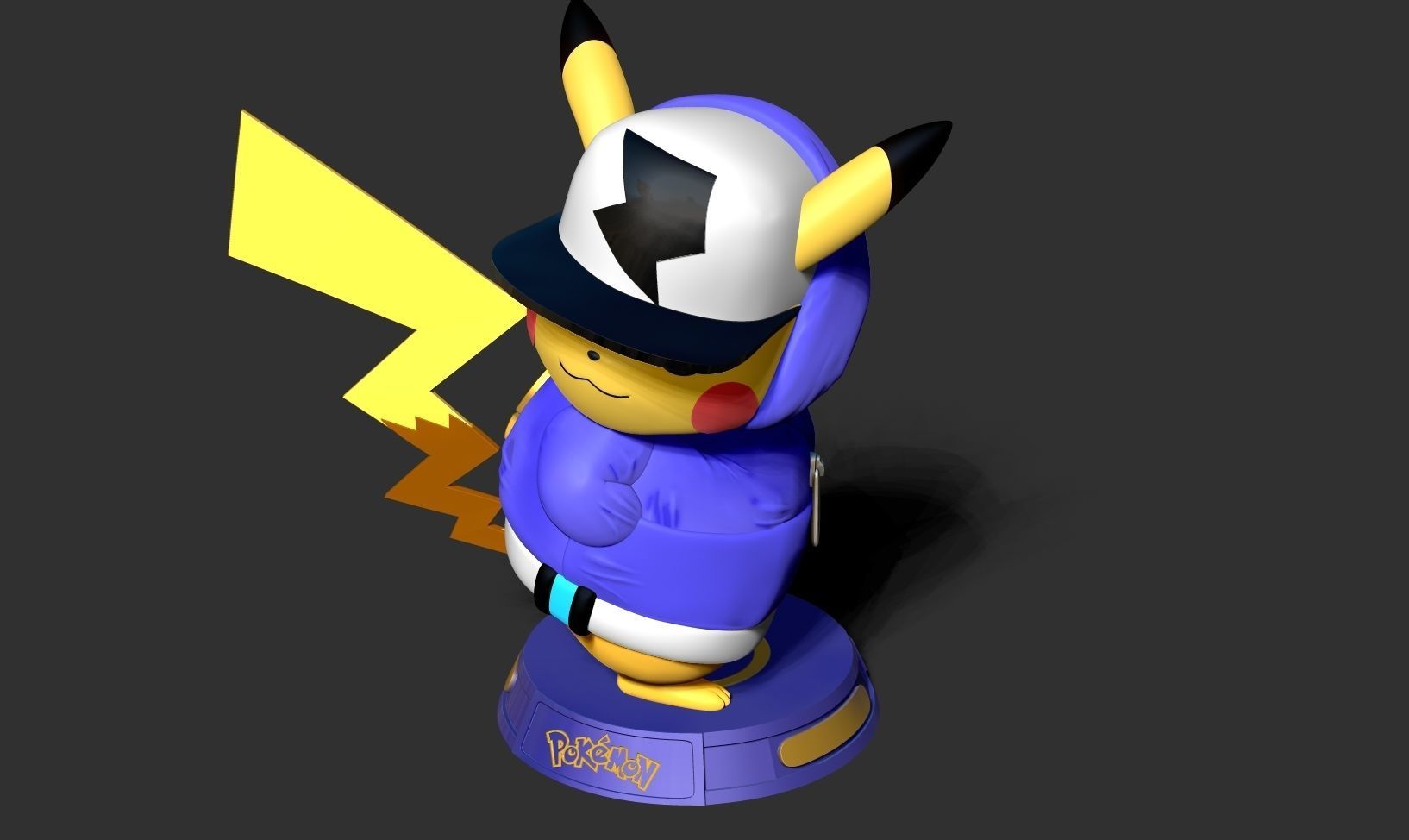 Pikachu Hip-hop 3D print model_15