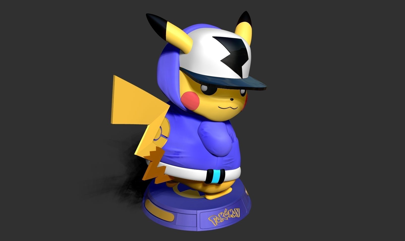 Pikachu Hip-hop 3D print model_13