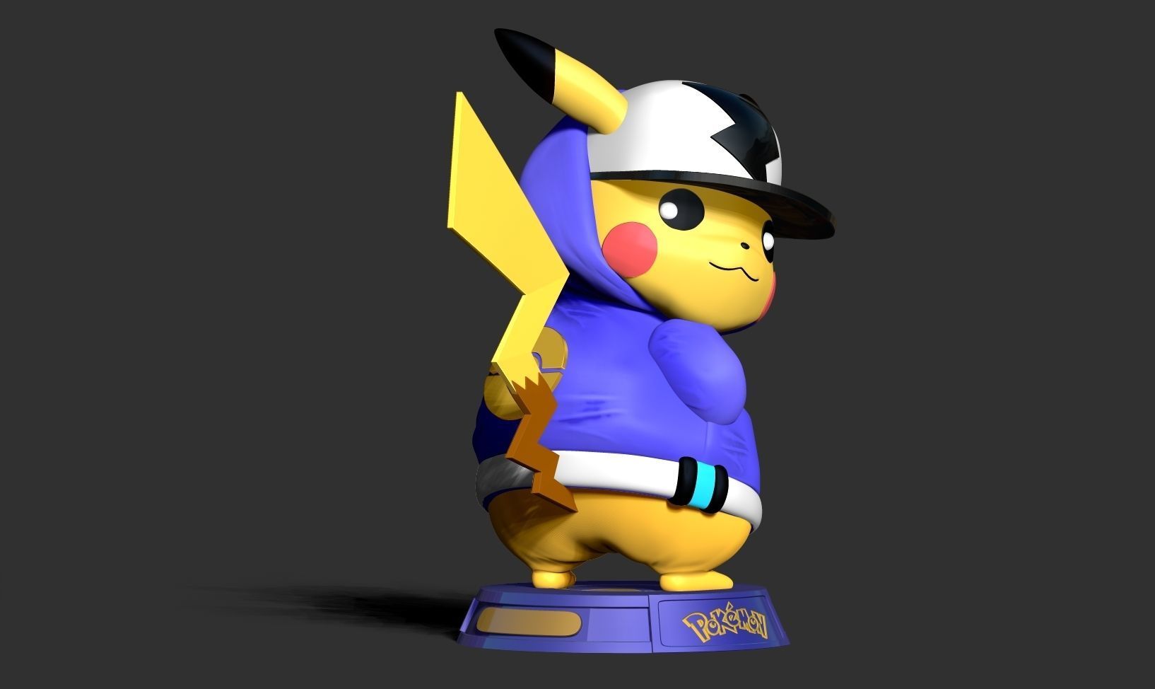 Pikachu Hip-hop 3D print model_11