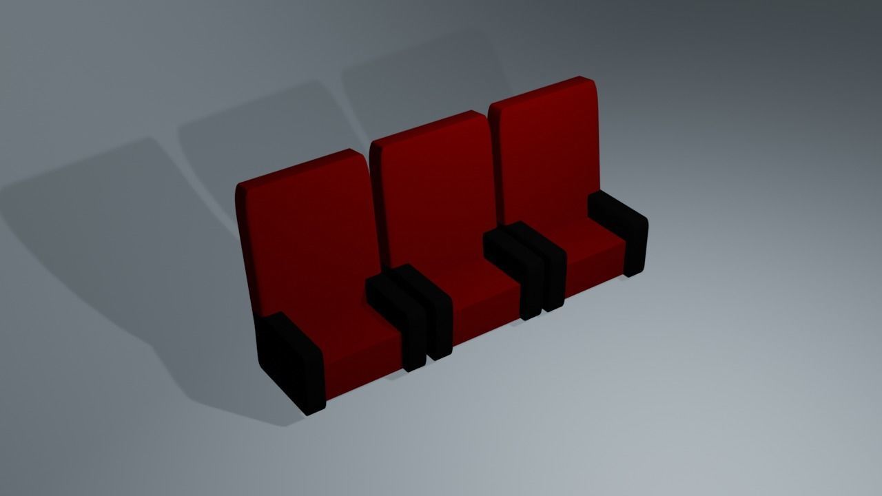 Cinema Seat 3D model_1