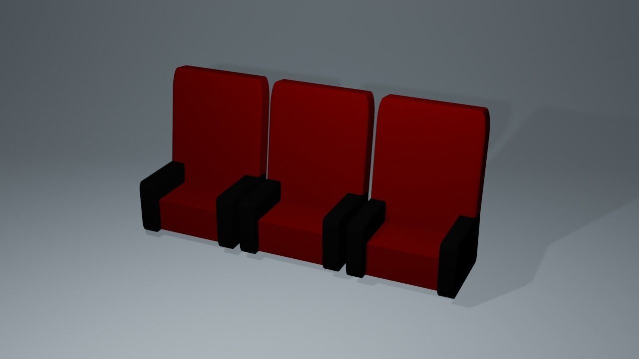 Cinema Seat 3D model_3