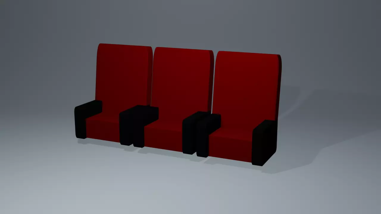 Cinema Seat 3D model_0