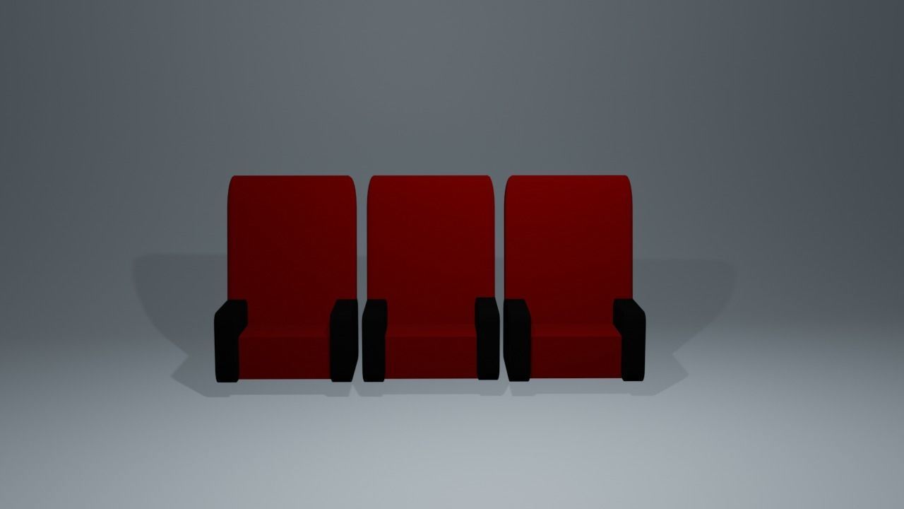 Cinema Seat 3D model_2