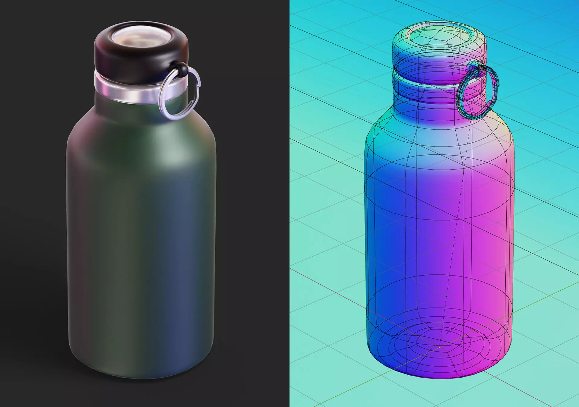 Small Water bottle Free 3D model