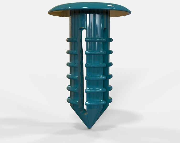 Push Retainer Blind Rivet Flat Head Version 3D print model_17