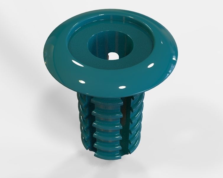 Push Retainer Blind Rivet Flat Head Version 3D print model_19