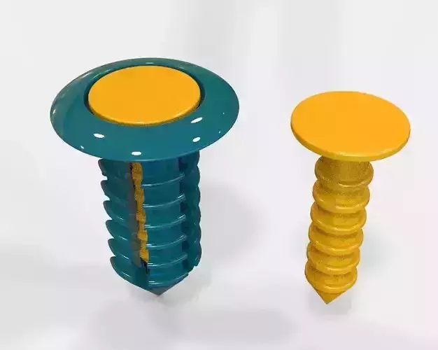 Push Retainer Blind Rivet Flat Head Version 3D print model
