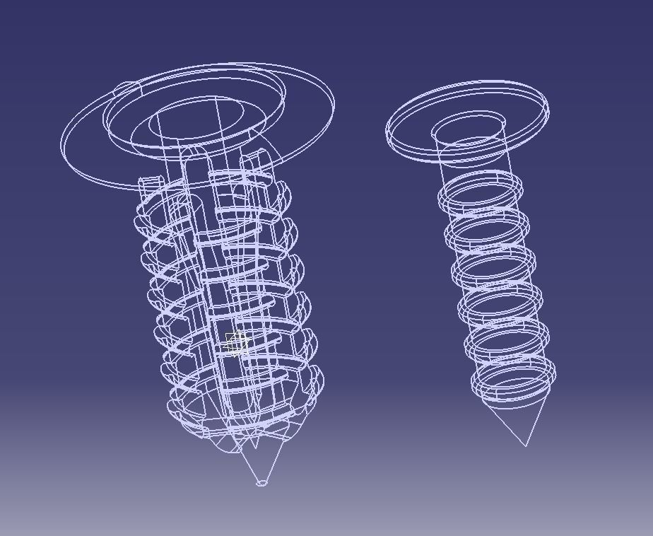 Push Retainer Blind Rivet Flat Head Version 3D print model_22