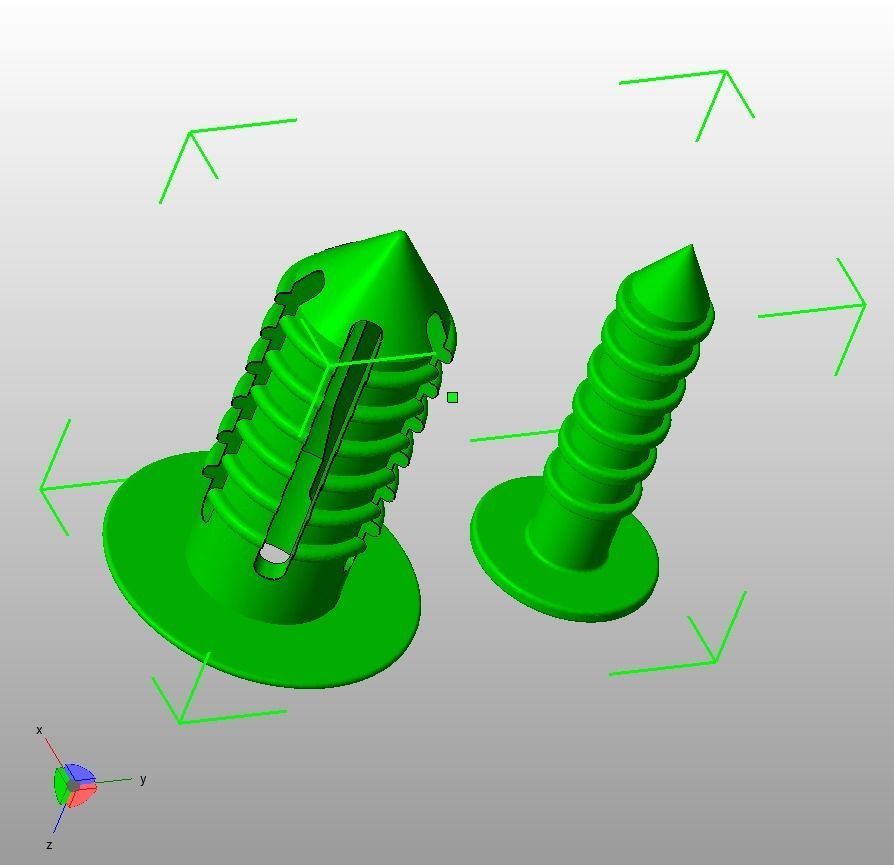 Push Retainer Blind Rivet Flat Head Version 3D print model_12