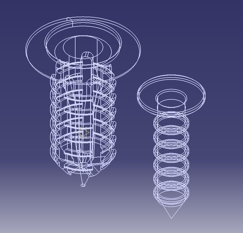 Push Retainer Blind Rivet Flat Head Version 3D print model_27