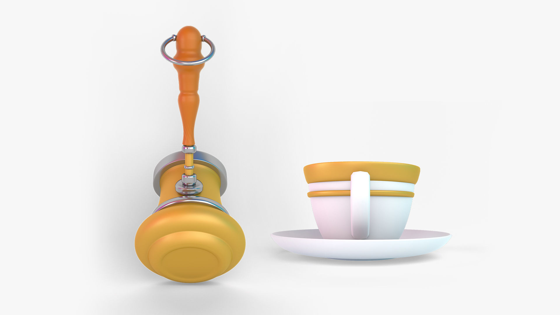 Eid Collection orange hammer 3D model_11