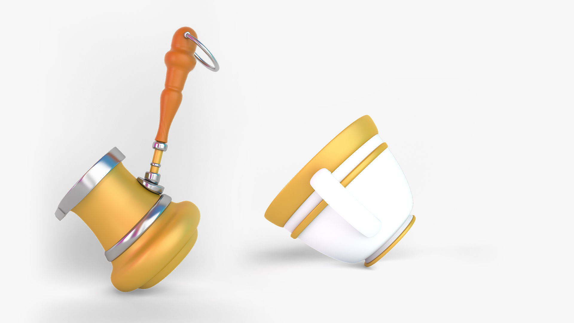 Eid Collection orange hammer 3D model_8
