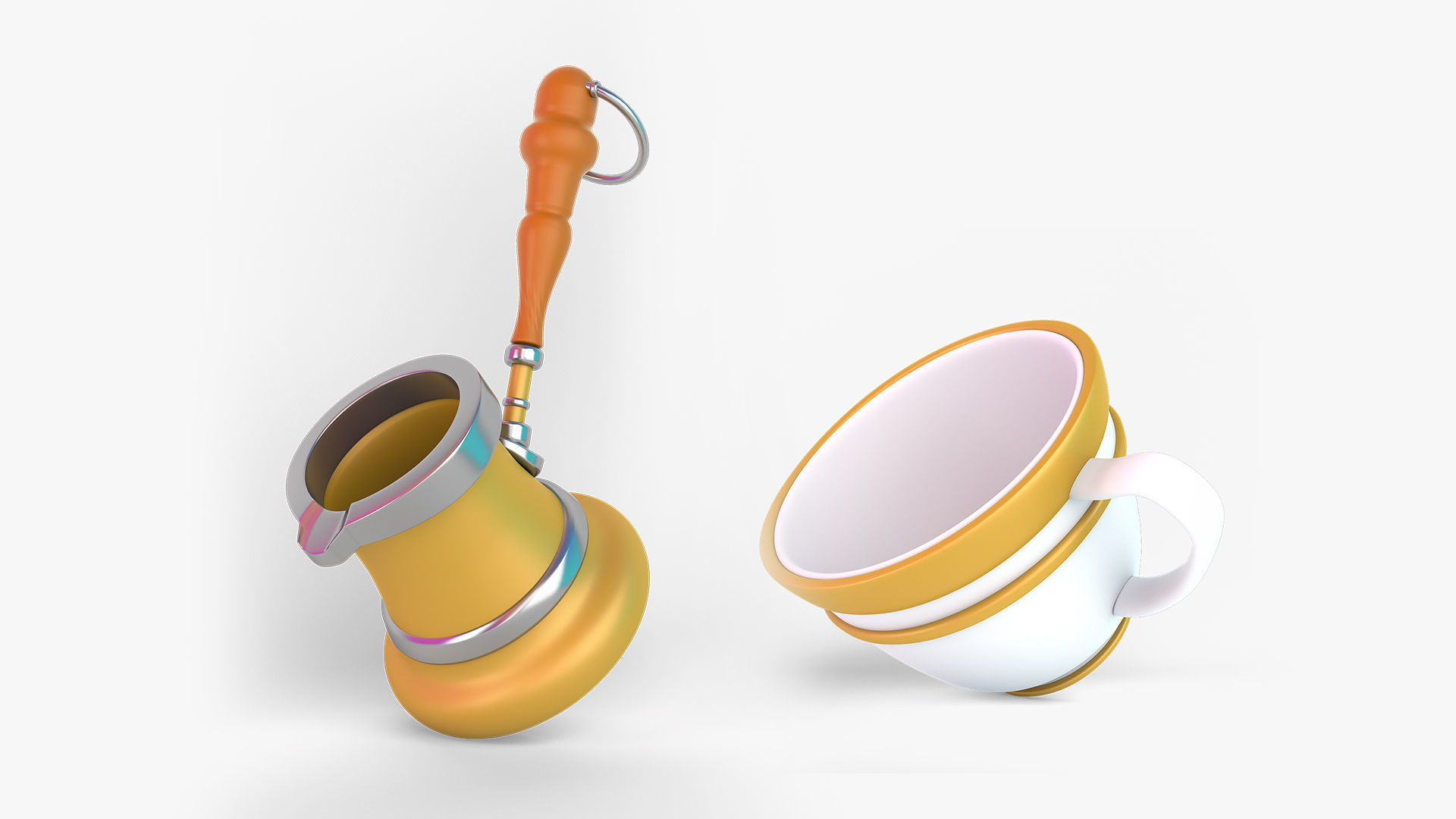 Eid Collection orange hammer 3D model_5